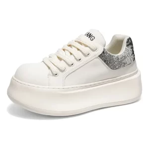 Zapatillas Blancas Hombre De Goma Con Suela Gruesa Para Hombre