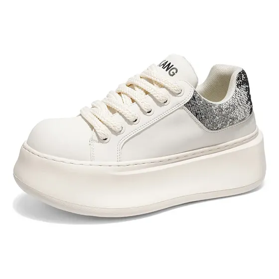 Zapatillas Blancas Hombre De Goma Con Suela Gruesa Para Hombre