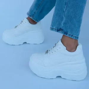 Zapatilla plataforma mujer Zapatillas Blancas Alta Estilo Chunky