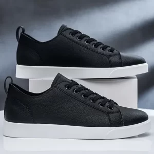 Zapatillas Blancas Hombre Top Blanco De De Cuero De Corte Bajo