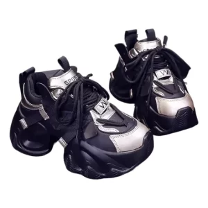 Zapatilla plataforma mujer Zapatillas Cuero Pu Malla Transpirable