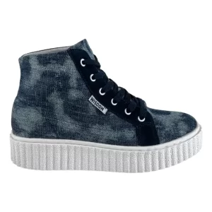 Zapatilla plataforma mujer Wisdom Lona Azul Tipo Conv