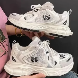 Zapatillas Blancas Hombre Zapatos Butterfly Muffin Torre Mujer