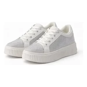 Zapatillas Blancas Mujer Plataforma Moda Urbana Elegante