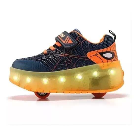Zapatilla plataforma mujer Patines Spider-man Para Niños Con Luz