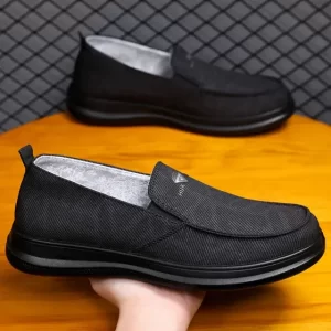 Zapatillas Blancas Hombre Deportivas Clásicas De Lona, Sin