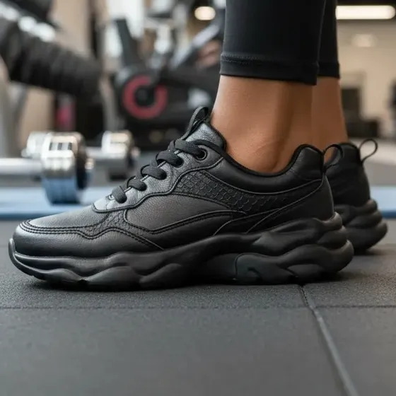Zapatillas deportivas mujer Deportiva Urbanas Negras Plataforma