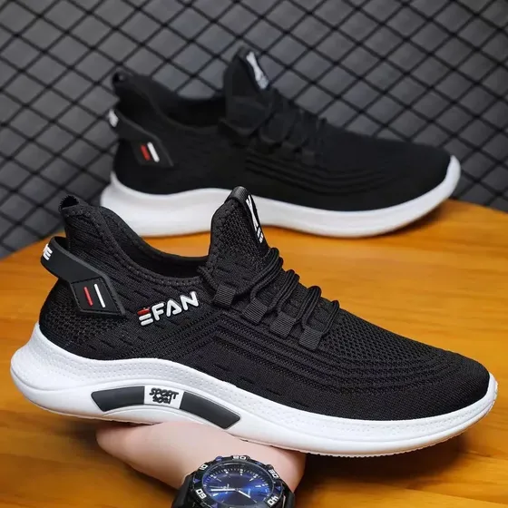 Zapatillas Blancas Hombre Tenis Casual Blanco Ligero