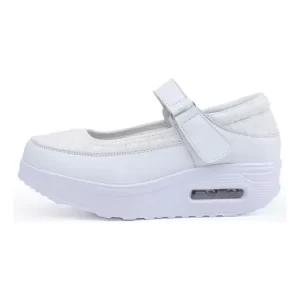 Zapatilla plataforma mujer Moda Cuero Enfermera Zapatos Tenis