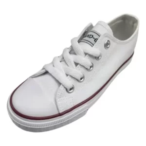 Zapatillas Blancas Hombre Lona Negro
