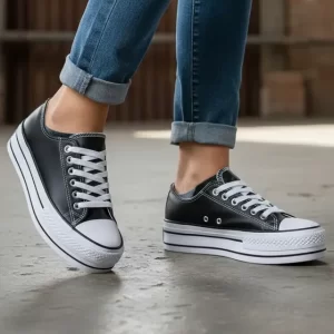 Zapatilla plataforma mujer Zapatillas Eco Cuero Dama Con Hz