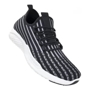 zapatillas running hombre Deportivas Negro Rayas Gris 3204