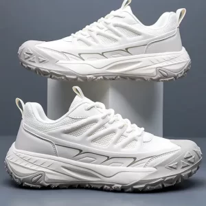 Zapatillas Blancas Hombre Tenis Deportivos Cómodos, Estilosos