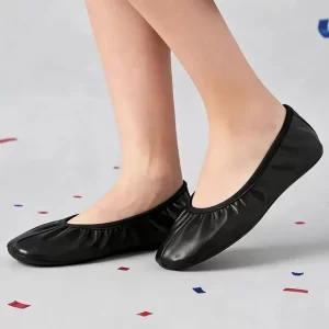 zapatillas Niña 1par Chicle Juvenil Negras Fiestas Patrias Bailes