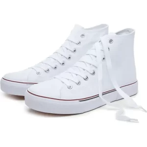 Zapatillas Blancas Hombre Altas De Lona Shoes Hash Bubbie
