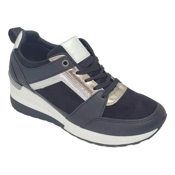 Zapatilla plataforma mujer Zapatillas Alquimia Negro 3654