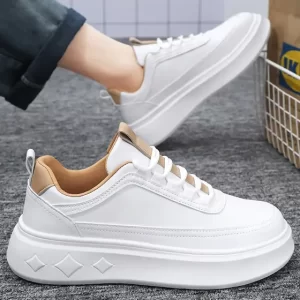 Zapatillas Blancas Hombre Deportivas De Aumento Interno
