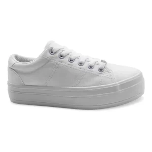 Zapatilla plataforma mujer Zapatillas De Lona Blancas