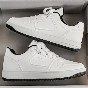 Zapatillas Blancas Hombre Cvrnylom De Suela Gruesa Para Hombre