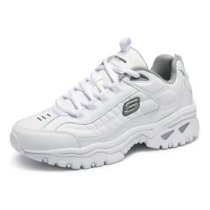 Zapatillas Skechers Hombre Blancas Con Cordones Energy Afterburn