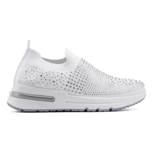 Zapatillas Blancas Mujer Planas Casual Confort Malla Pu Weide