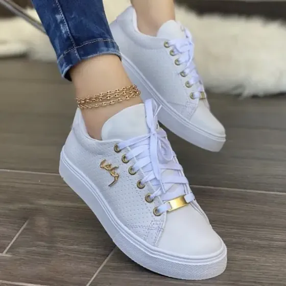 Zapatillas Blancas Hombre Para Mujer De Verano De 2025 Con Punta