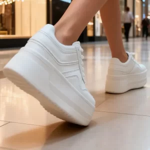 Zapatillas Blancas Mujer De Dama Teporada 2024 Wg-006