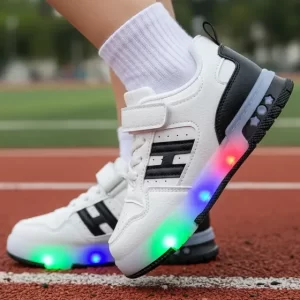 Zapatillas Blancas Hombre Zapatilla Con Luces Niños Unisex 25-30