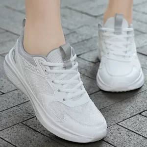 Zapatillas Blancas Mujer De Malla De Primavera Para Hombre 2025
