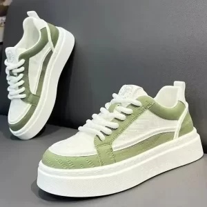 Zapatillas Blancas Hombre Deportivas De Suela Gruesa