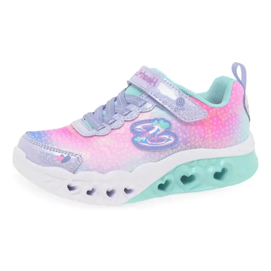 Zapatillas skechers niña Flutter Heart Lights Lavanda Para Niños