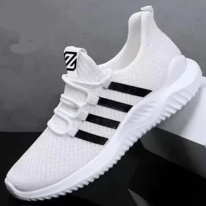 Zapatillas Blancas Hombre A Tenis Moda Ligero Casual Correr