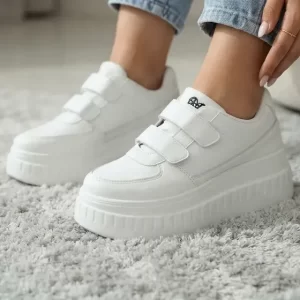 Zapatilla plataforma mujer Zapatillas Blancas Para Con Alta