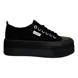zapatillas mujer De Lona Con Plataforma Clibee
