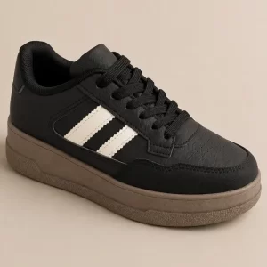Zapatilla plataforma mujer Zapatillas Negra Urbana Moda Casual