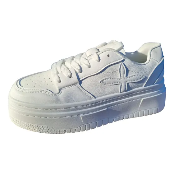 Zapatilla plataforma mujer Blanca Modelo Estrella Moda