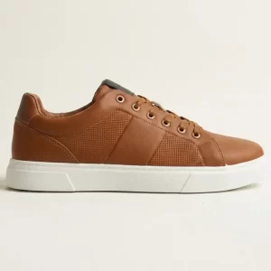 Zapatillas Blancas Hombre Zapatilla Casual Cuero Café Suela