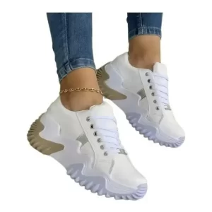Zapatilla plataforma mujer Zapato Tenis Cuña Casual Zapatillas