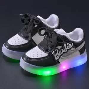 zapatillas Niña Tenis De Tabla Iluminados Letras Suela Suave