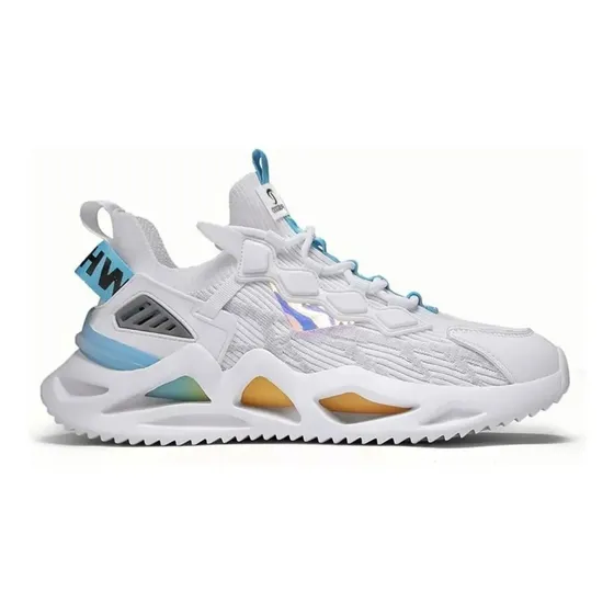 Zapatillas Blancas Hombre .tenis Livianos Con Plataforma