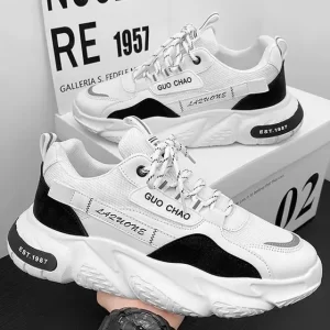 Zapatillas Blancas Hombre 2025 Nuevos Zapatos De Suela Gruesa