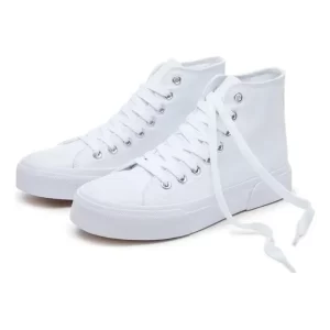 Zapatillas Blancas Hombre Altas Hash Bubbie De Lona Blanca