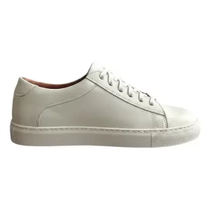 Zapatillas Blancas Hombre De Cuero Crusoe Tratur