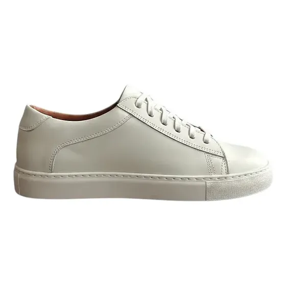 Zapatillas Blancas Hombre De Cuero Crusoe Tratur