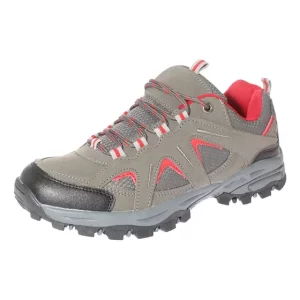 Zapatillas running mujer Zapatilla Outdoor Gris/rojo Vía Franc
