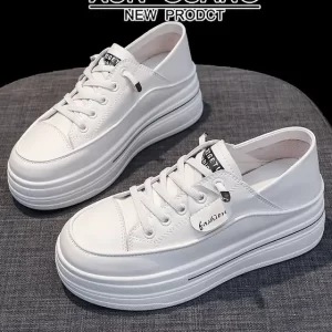 Zapatillas Blancas Hombre Zapatos Blancos Con Plataforma