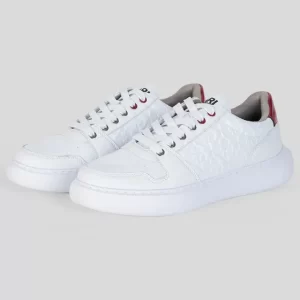 Zapatillas Blancas Hombre Zapatilla Logo Lateral Grabado Blanco