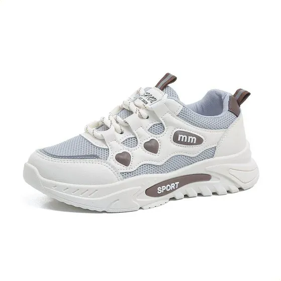 Zapatillas running mujer Tenis Para Correr De Piel Doradas U118