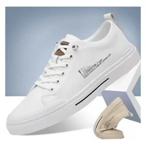 Zapatillas Blancas Hombre De Cuero Para Casuales