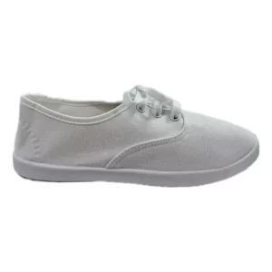 zapatillas mujer Zapatilla Lona Básico Mebo Blanco Colegio